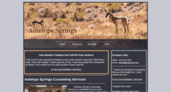 Desktop Screenshot of antelopespringscounseling.com